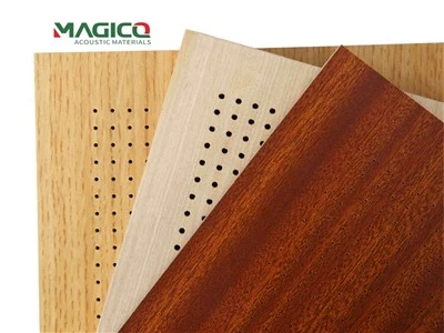 Panel Dinding Akustik Kayu Berlubang